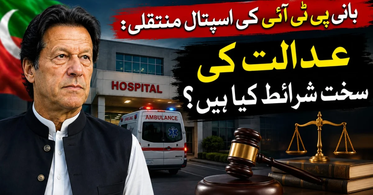 بانی پی ٹی آئی کی اسپتال منتقلی : عدالت کی سخت شرائط کیا ہیں؟