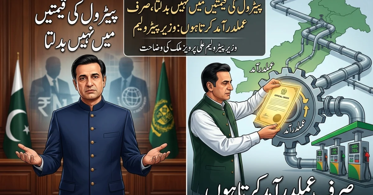 پیٹرول کی قیمتیں میں نہیں بدلتا، صرف عملدرآمد کرتا ہوں: وزیر پیٹرولیم