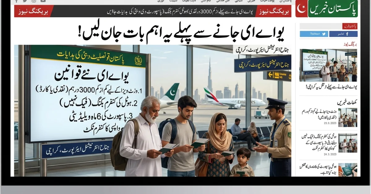 یو اے ای جانے سے پہلے یہ اہم بات جان لیں!
