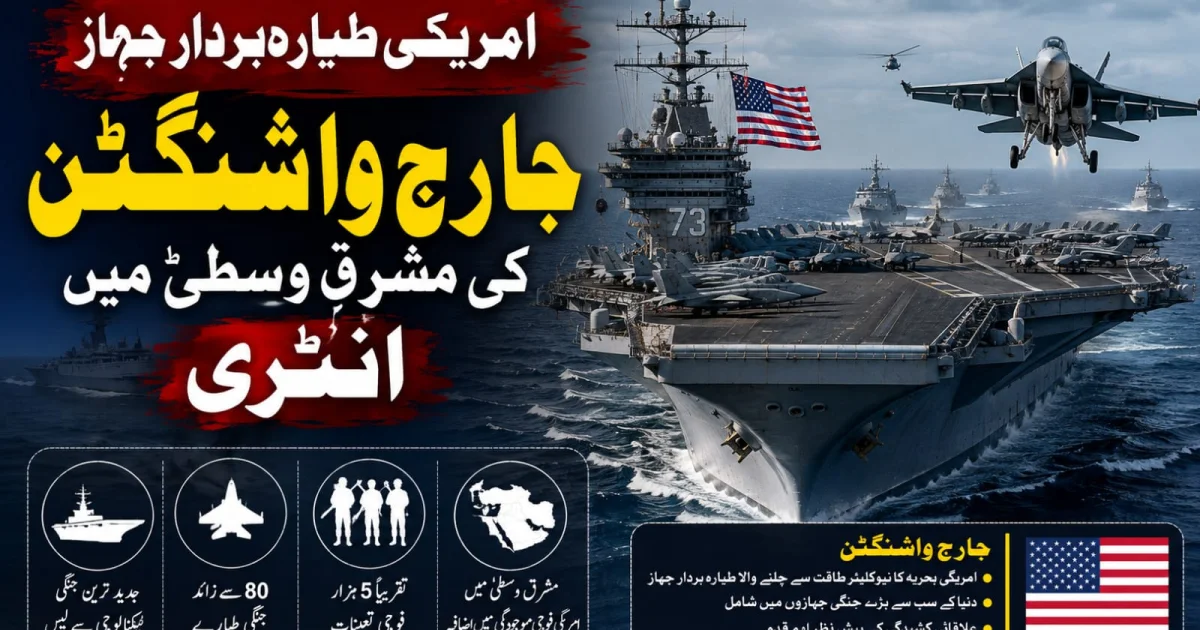 امریکی طیارہ بردار جہاز جارج واشنگٹن کی مشرق وسطیٰ میں انٹری